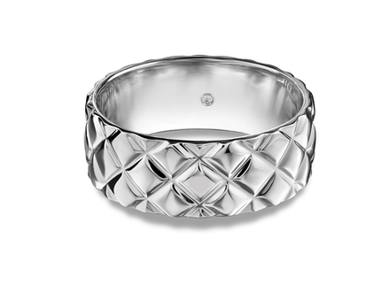 Обручальное кольцо с ромбовидным стеганым узором