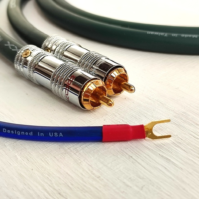 DAXX R86 Фоно кабель с медными жилами 2x0.75mm2 уровня High Grade, D=9mm / Цанговый разъём