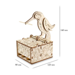 Сборная деревянная модель Диспенсер для зубочисток "Птица" (EWA)