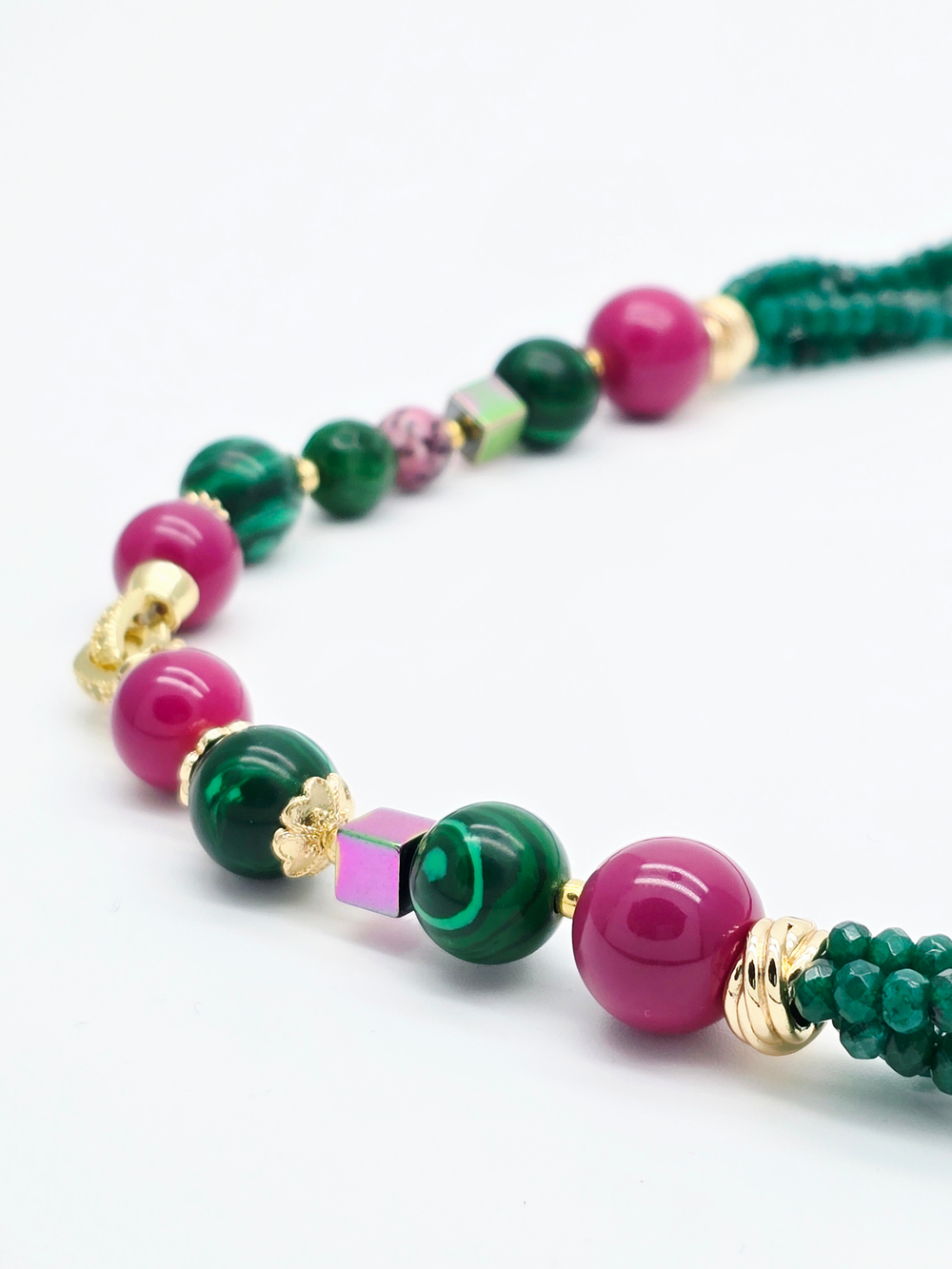 91004384 Колье Роман с камнем