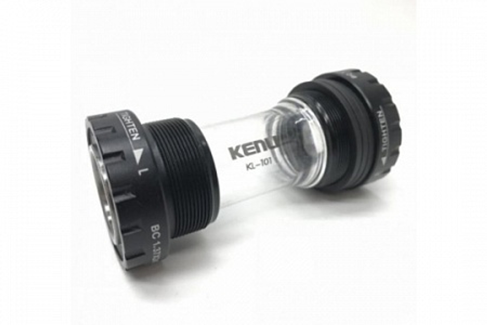 Каретка внешняя под Shimano "Kenli", на ось 24мм, резьба 1.37''* 24T, длина стакана 68/73мм, черная