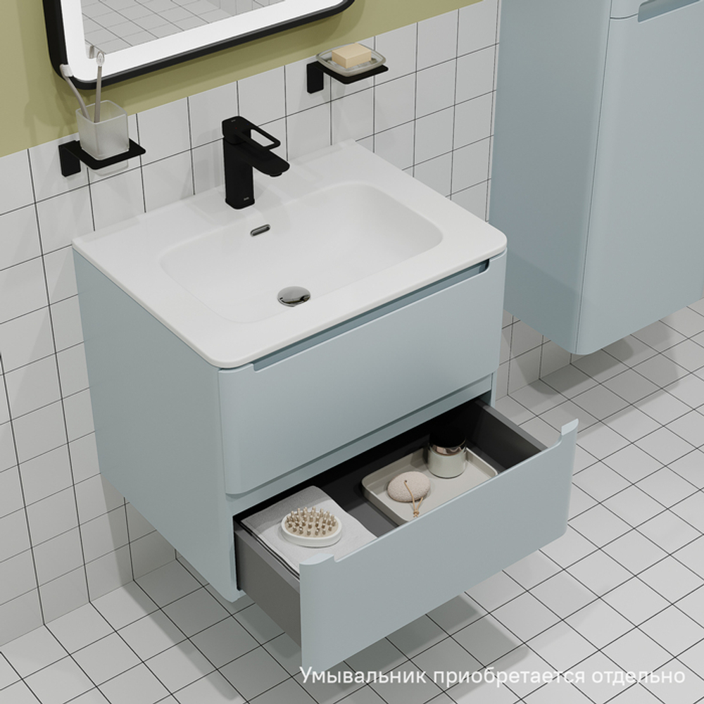 Тумба подвесная IDDIS Edifice, 60 см, голубой, EDI60B0i95