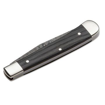 Складной нож Boker 112545DAM Trapper Classic c клинком из стали Damascus, рукоять дерево (Дуб мореный)