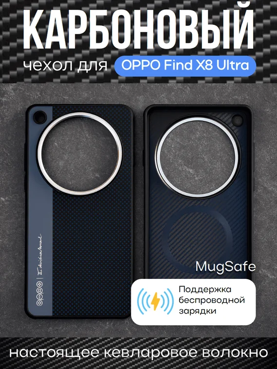 Защитный чехол для OPPO Find X8 Ultra c MagSafe синий (Blue)