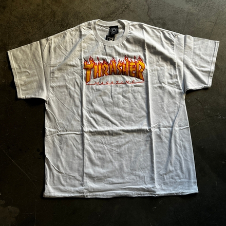 Футболка Thrasher Flame Logo White