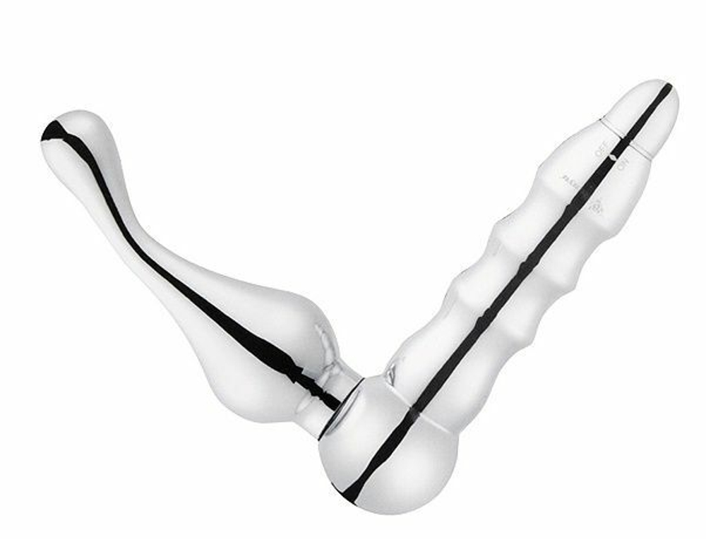 Серебристый металлический вибромассажер простаты Alloy (Цвет: серебристый)