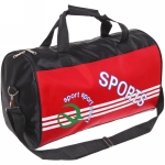 Сумка спортивная «Sports Time», полосы, красный принт, 48*27*21см
