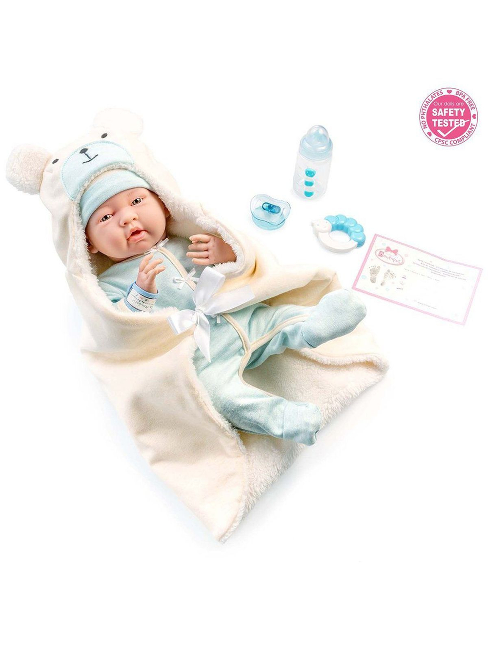 Кукла BERENGUER мягконабивная 39см Newborn (18790)