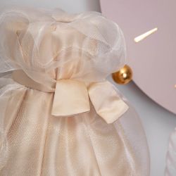 Настольная лампа Ангел Поэт Бронза с абажуром Мадлен Бежевый