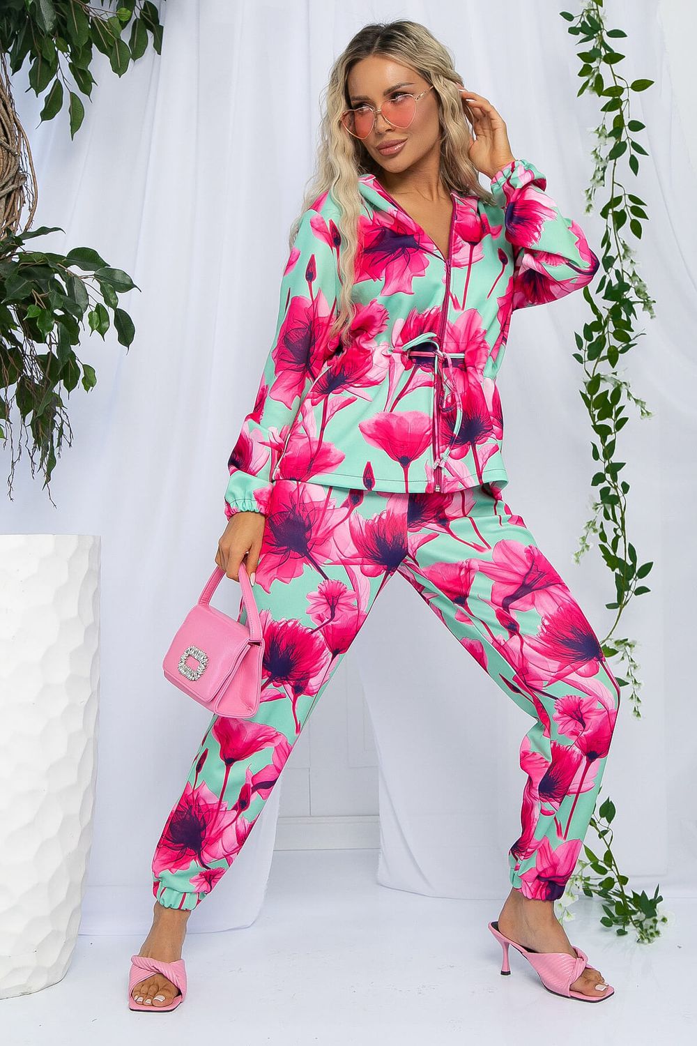 Костюм Бомба стиля (розово-мятный) К13142-6М LT Collection