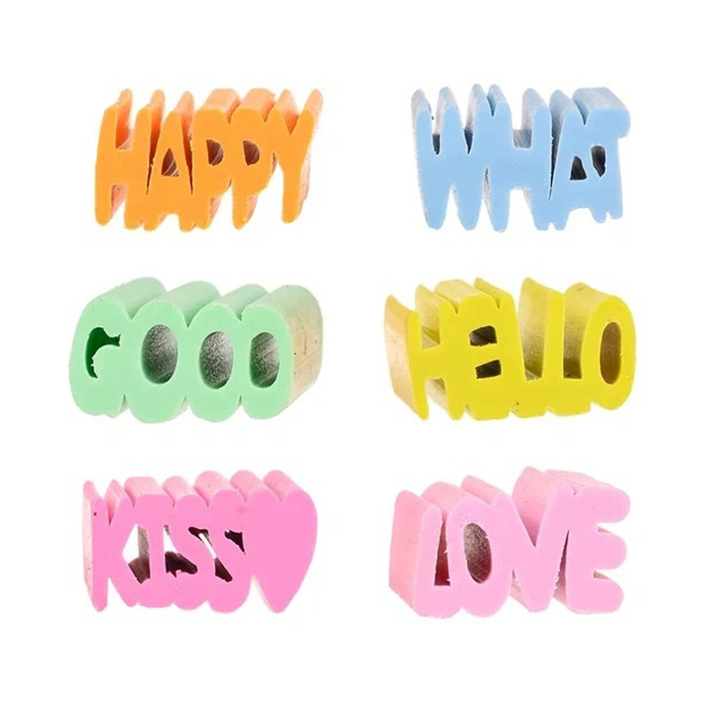 Ластик Basir, фигурный, серия "Слова", корпус с рисунком, 4.8*2.2 см