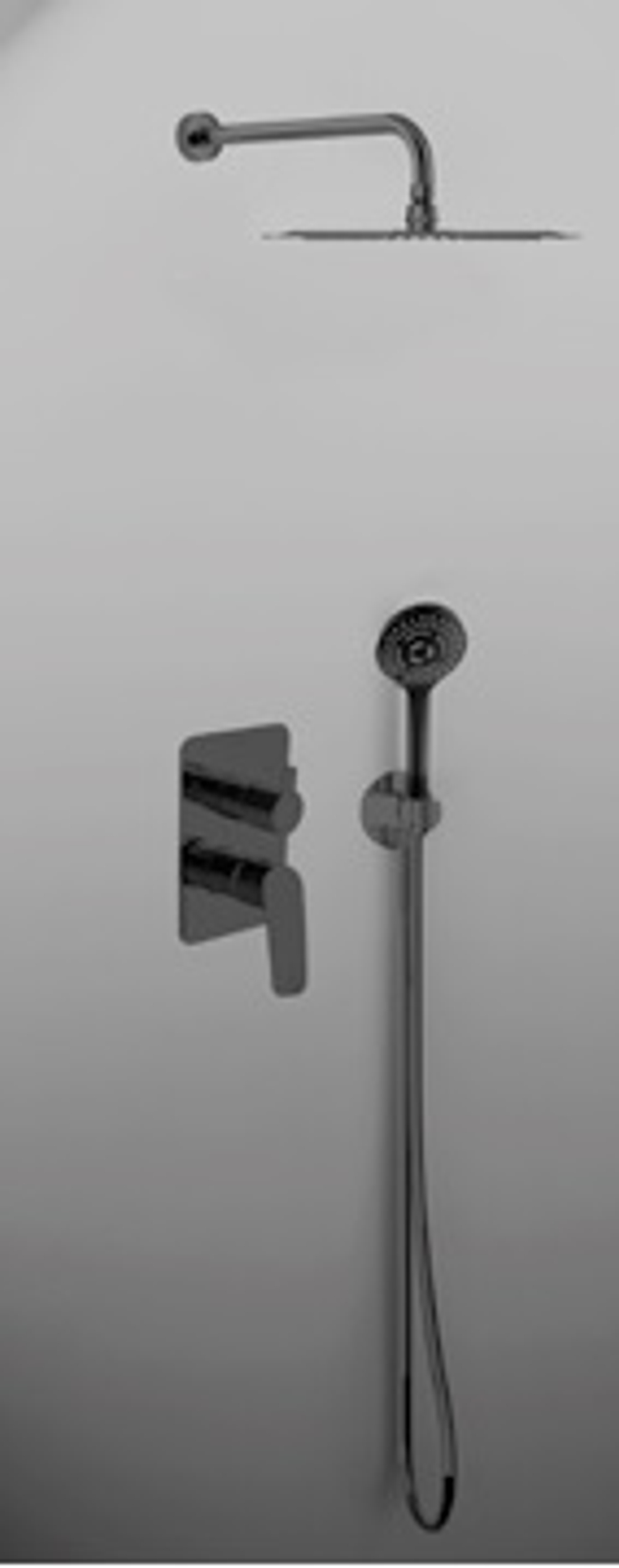 Встраиваемый смеситель для душа на 2 выхода NEW FLY 571502SNM чёрный