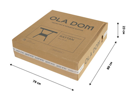 Стол пластиковый Элластик-Пласт Ola Dom 76x76см квадратный (коричневый)