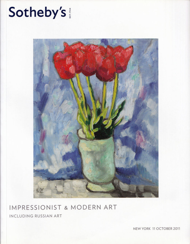 Каталог аукциона Sotheby's, Нью-Йорк, Импрессионизм и искусство первой половины ХХ века в том числе русское искусство от 11 октября 2011 года