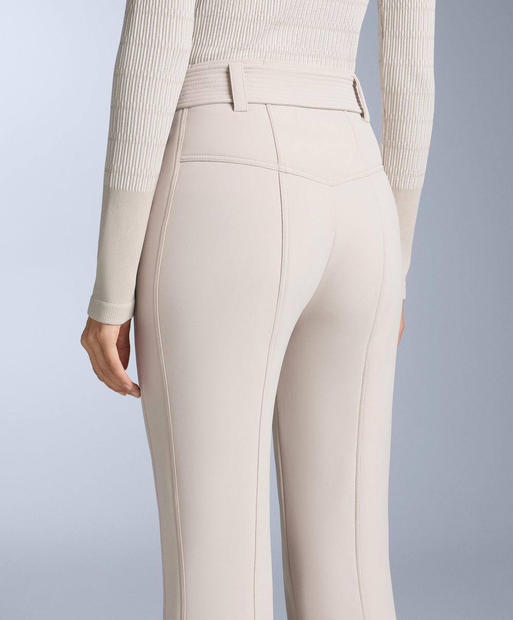 OYSHO Водонепроницаемые расклешенные эластичные брюки SKI с высокой посадкой, норка