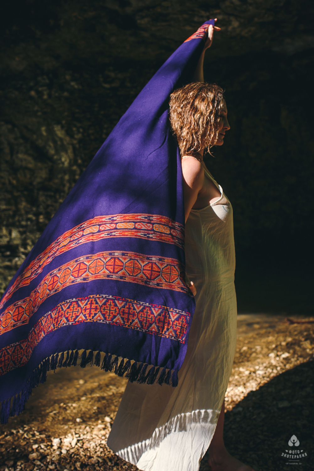 Шаль Куллу (чернильный)