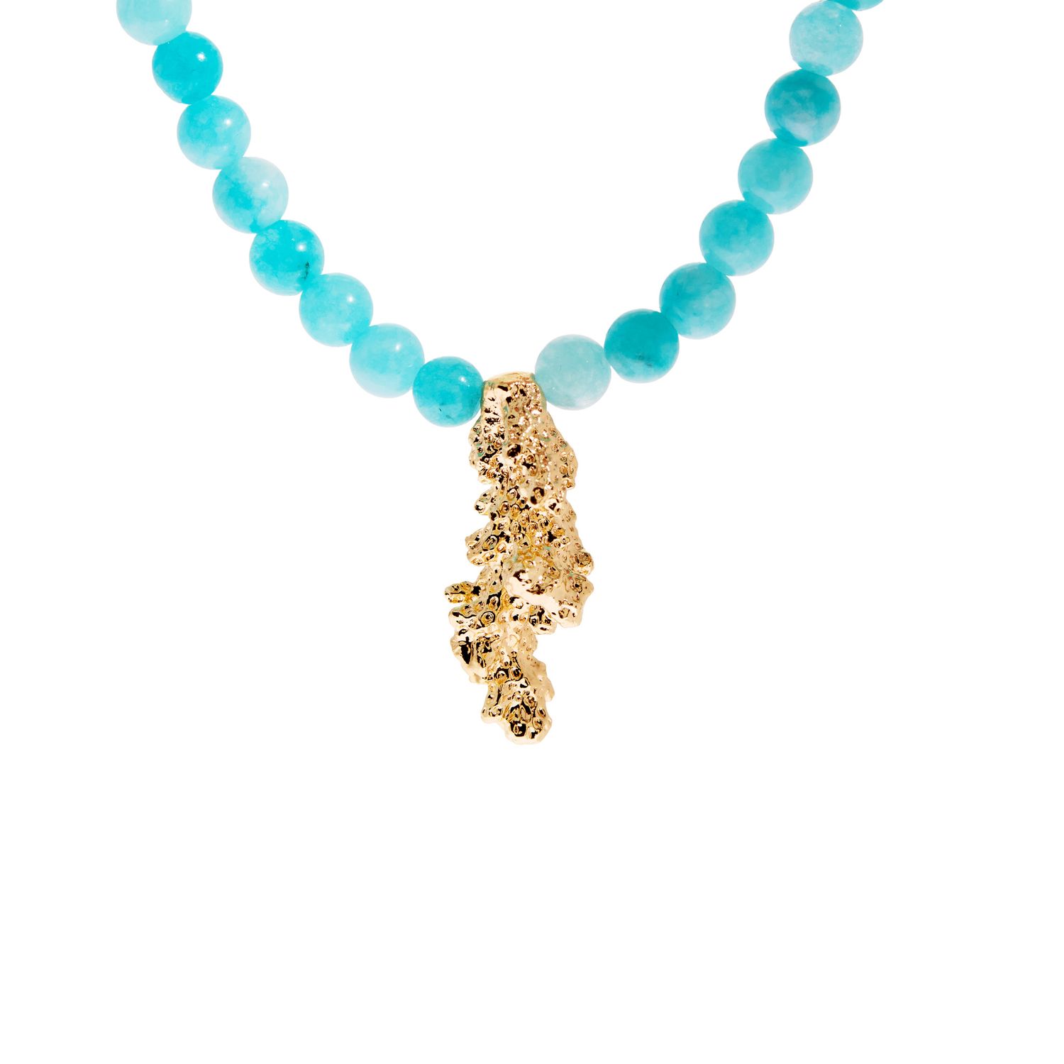 Колье Gold Coral Necklace - Teal