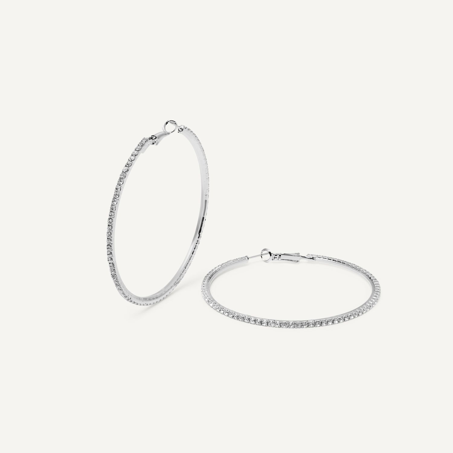 Серьги Diamond Line Earrings - Silver