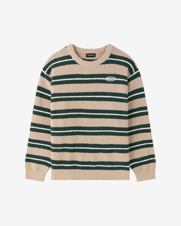 Свитер Soft Strips песочный/темно-зеленый - фото 1