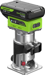 Фрезер кромочный аккумуляторный GREENWORKS  G24RO 24V, АКБ 2Ач и ЗУ 3502507CUA