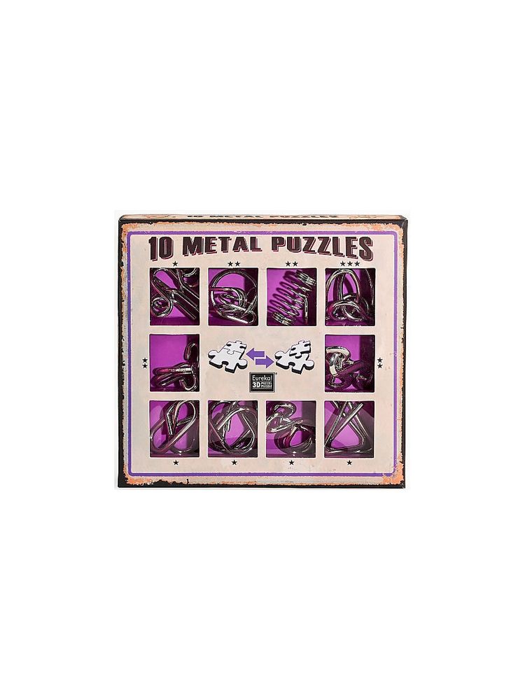 Набор Eureka Фиолетовый из 10 металлических головоломок
