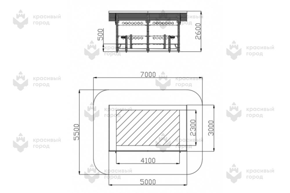 Беседка Весна 3х5м