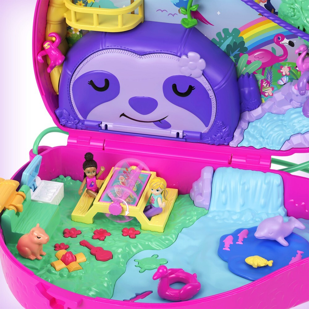Polly Pocket - Ленивая семья Компактная сумочка Расширяемый игровой набор HRD40 / артикул   GKJ63 HRD40  / GTIN 194735173709