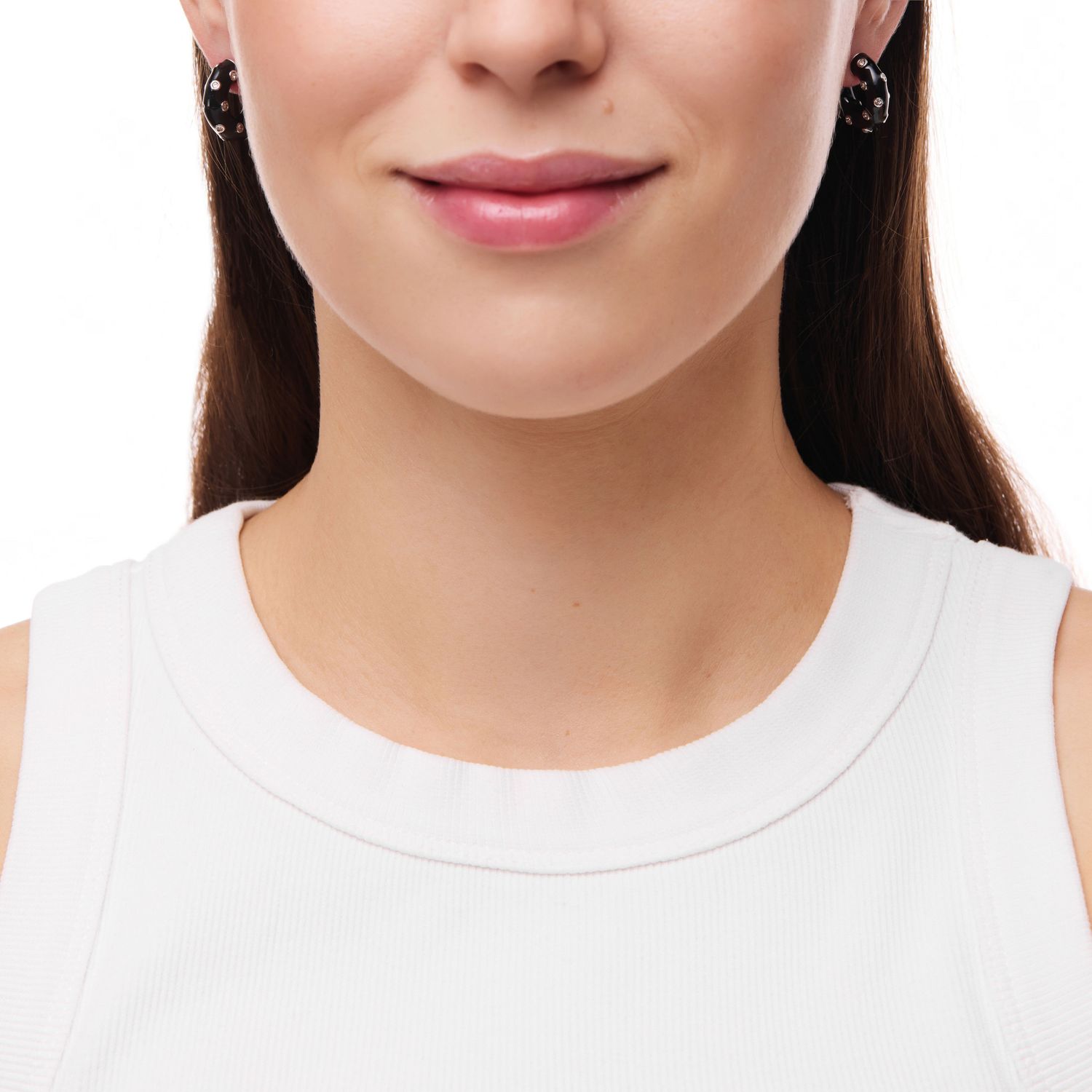 Серьги Dainty Donut Earrings – Black