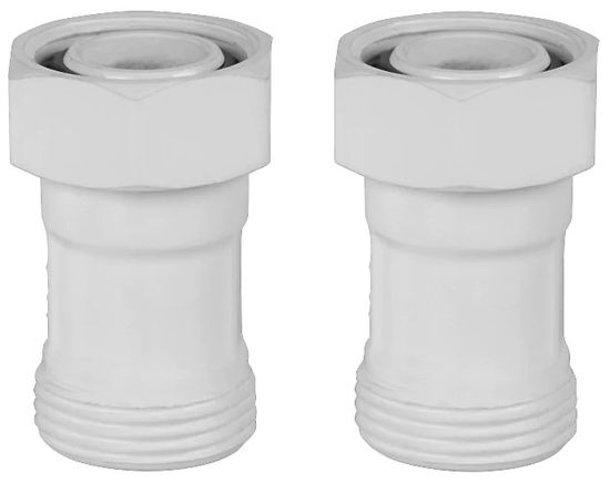 Узел прямой нижнего подключения раздельный Royal Thermo 3/4"x3/4" ЕК евроконус (набор белый)