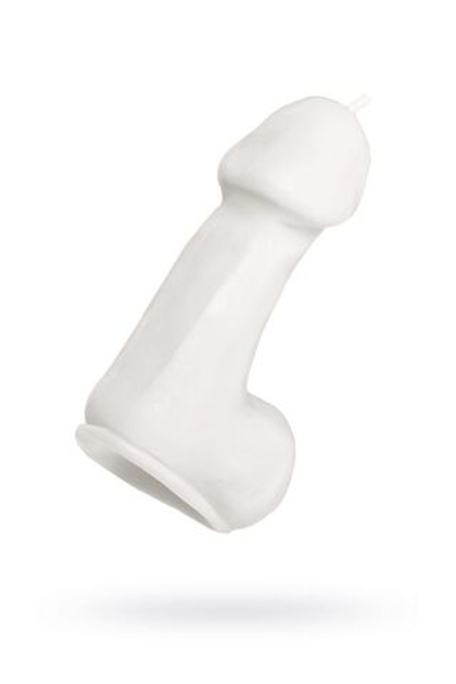 Свеча Pecado BDSM «Пенис средний», белая, 47 гр.