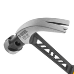 Молоток-гвоздодер 450 г, цельнокованый,боек с магнитом, двухкомп. обрезин. рук-ка Denzel