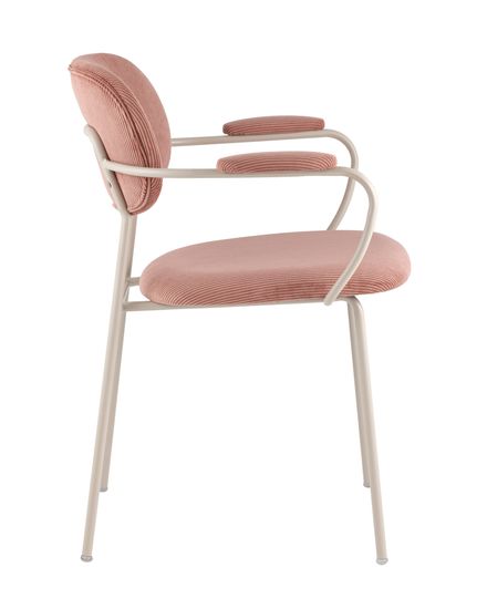 Стул Кэрол пыльно-розовый серые ножки