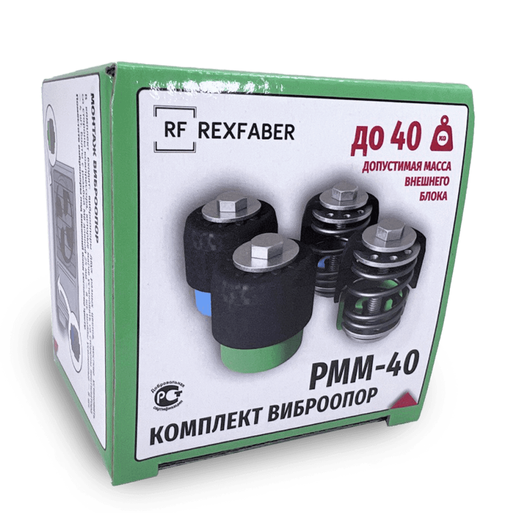Антивибрационные опоры RF-PMM40 (4 шт, до 40 кг, зеленые и синие)