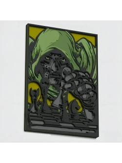 3D Картина по номерам из дерева Доктор Дум, 23x30 см