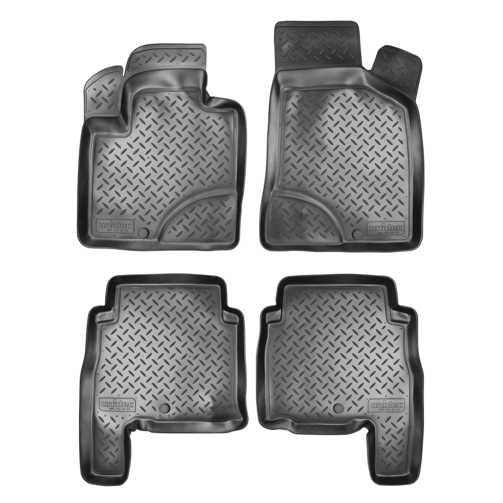Ковры в салон Norplast/Unidec для Hyundai Santa Fe в кузове CM (2006-2010), Черный, арт.NPL-Po-31-22