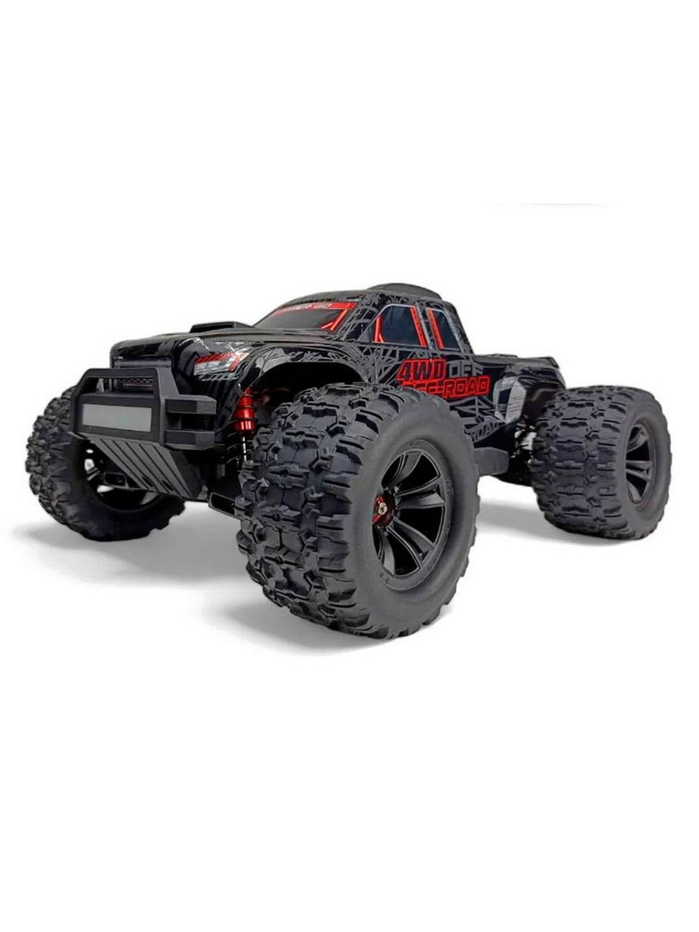 Радиоуправляемый монстр MJX Hyper Go 10208 V2 (черный) Brushless 4WD 2.4G LED 1/10, без ЗУ и акб