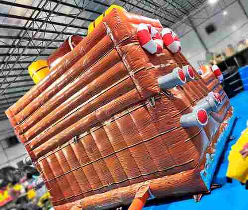 Надувной батут "Веселый кораблик", 7x5x5 м.