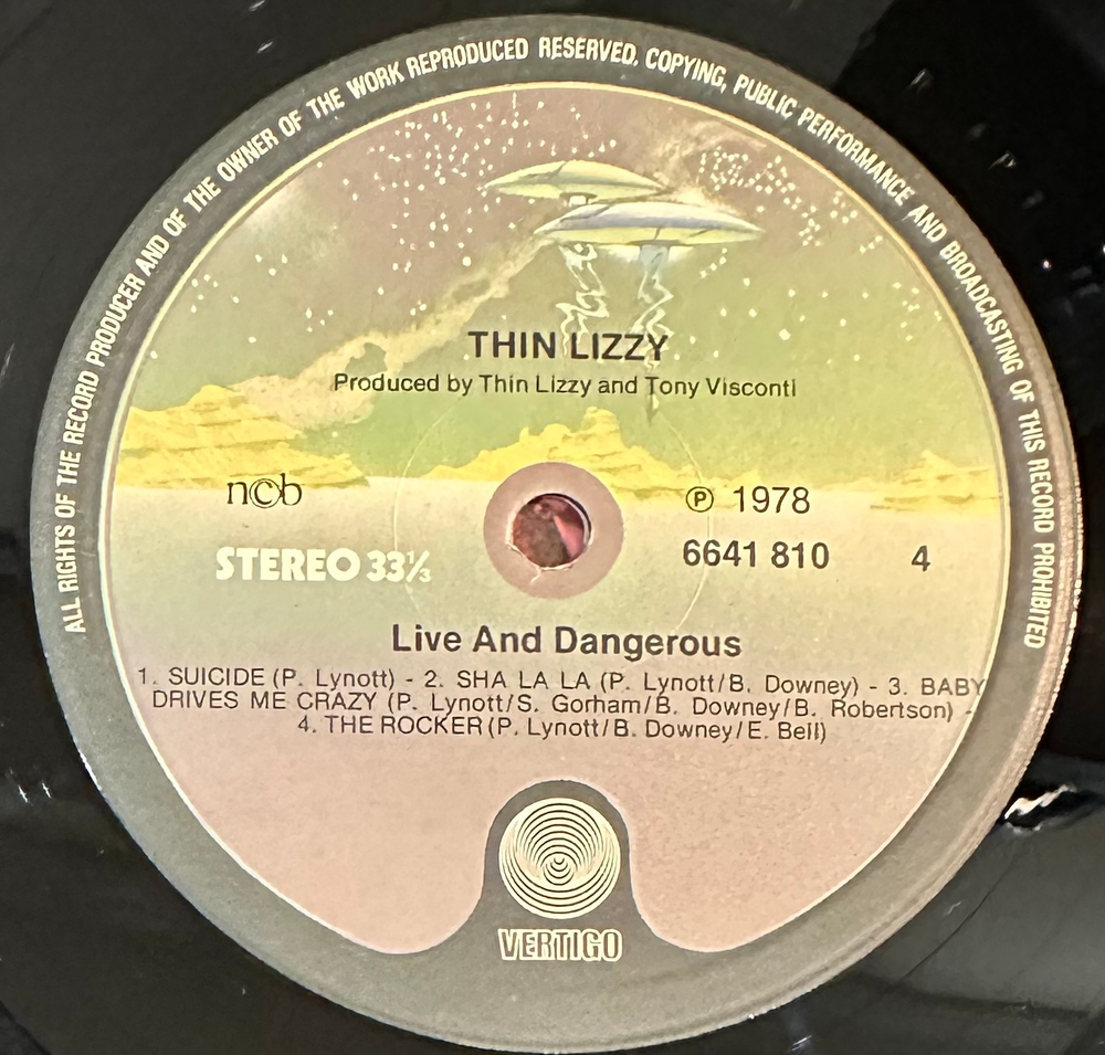 Thin Lizzy- Live And Dangerous 2LP (Скандинавия 1978г.)