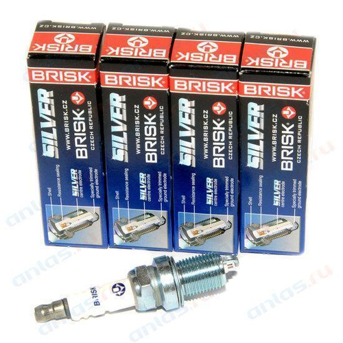 Свечи BRISK Silver 2110 16-клап., Largus 12-; Renault Logan 04-, Duster под газ (4шт) Чехия SILVER / 1334 / DR15YS /