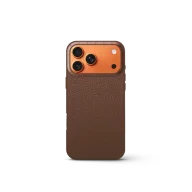 Чехол для iPhone 17 - Зернистая кожа - коричневый