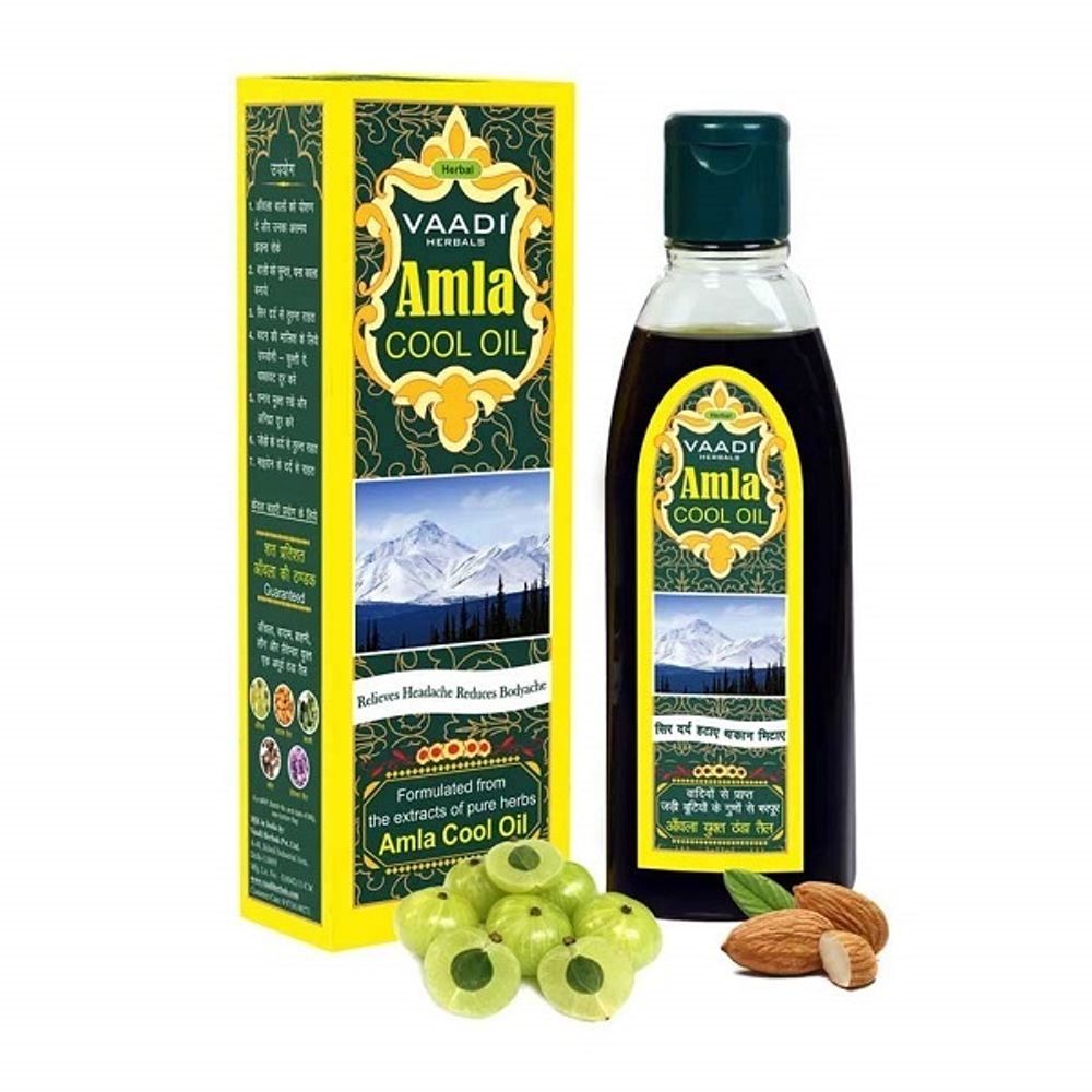 Масло массажное Vaadi Herbals для волос и тела с Амлой и Брахми Amla Cool Oil 200 мл