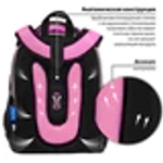 Ранец BRAUBERG SHINY, 2 отделения, с брелком, "Smiling cat", 38х28х14 см, 272040