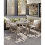 Стол обеденный leif, 80х80 см, серо-бежевый