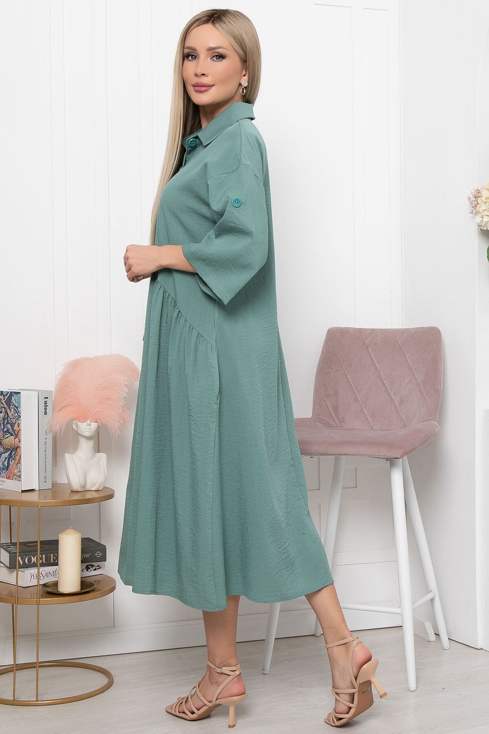 Платье "Индира" (малахит) НЬЮ П5941 LT Collection (Акция)