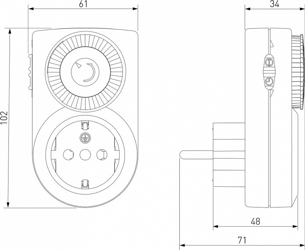 Розетка с таймером Elektrostandard TMH-M-3 белый