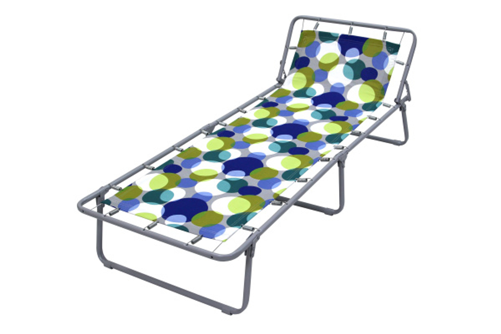 Кровать раскладная Юниор жесткая арт.С89/44 (цвет ткани разноцветный рис.круги (4 шт. в уп.)