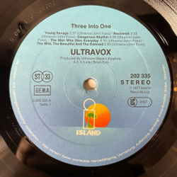 Винтажная виниловая пластинка LP Ultravox Three Into One (Germany 1980) Young Savage