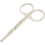 Ножницы маникюрные в чехле «Маникюрный сет», круглые кольца, безопасные, цвет металл 9см