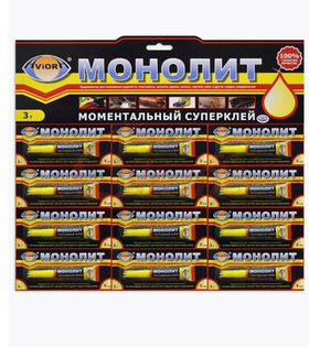 Супер клей секундный цианоакрилат монолит Aviora 1 шт