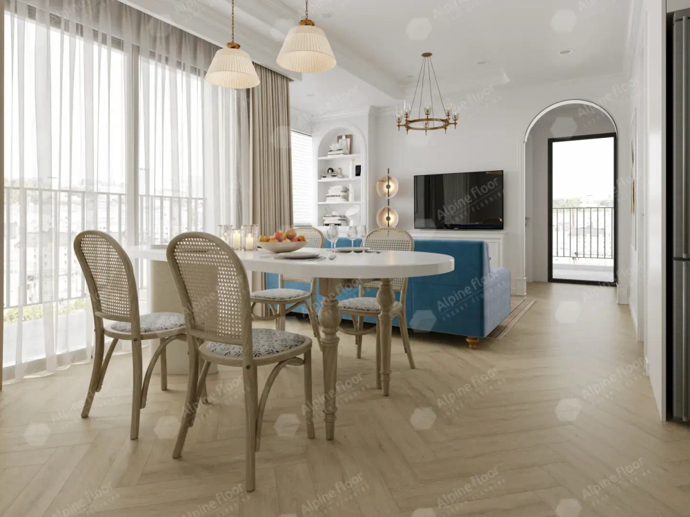 Каменно-полимерная плитка Alpine Floor Parquet Light Дуб Денеб ЕСО 13-25